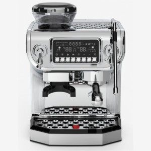 Ground coffee machine with grinder