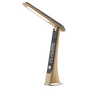 Rechargeable LED Eye Protection Desk Clock Lamp with 1800Mah Li-Battery