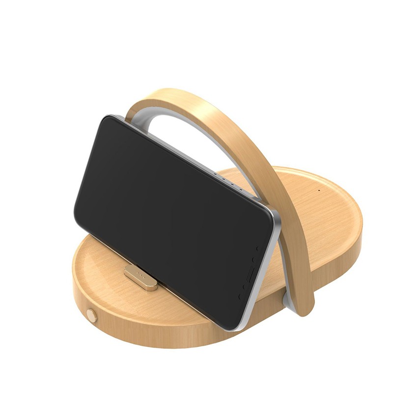 Wireless Charging LED Portable Phone Holder Foldable Bedside Night Lamp