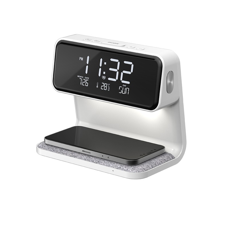 Clock Night Lamp with Intelligent Wireless Charging