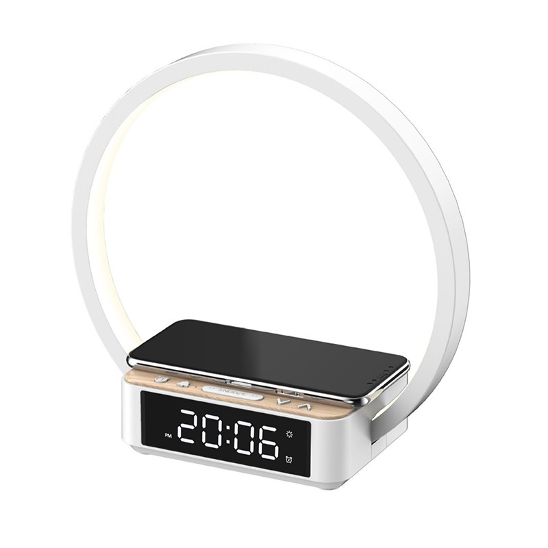 Clock Night Lamp With Wireless Charging