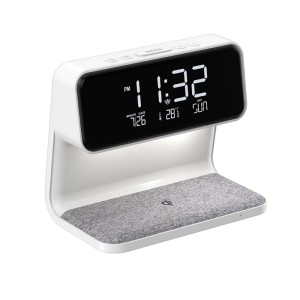 Clock Night Lamp with Intelligent Wireless Charging